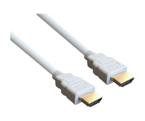 HDMI-kaapeli 19-nastainen A-pistoke A-pistokkeeseen, nopea, 2m, valkoinen